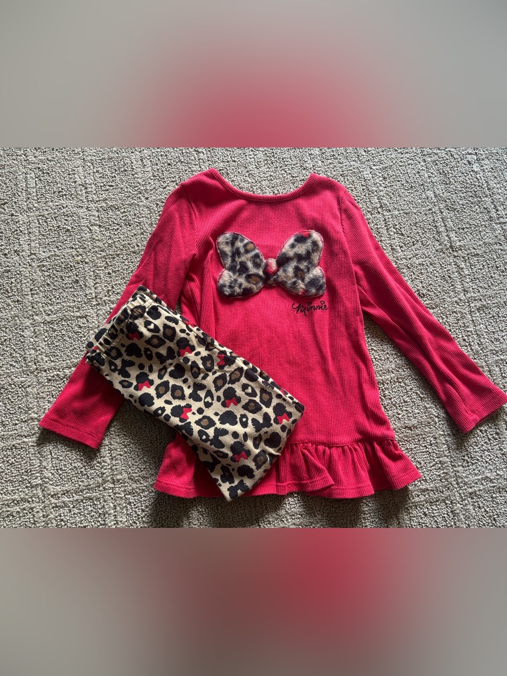 4T Minnie leopard outfit